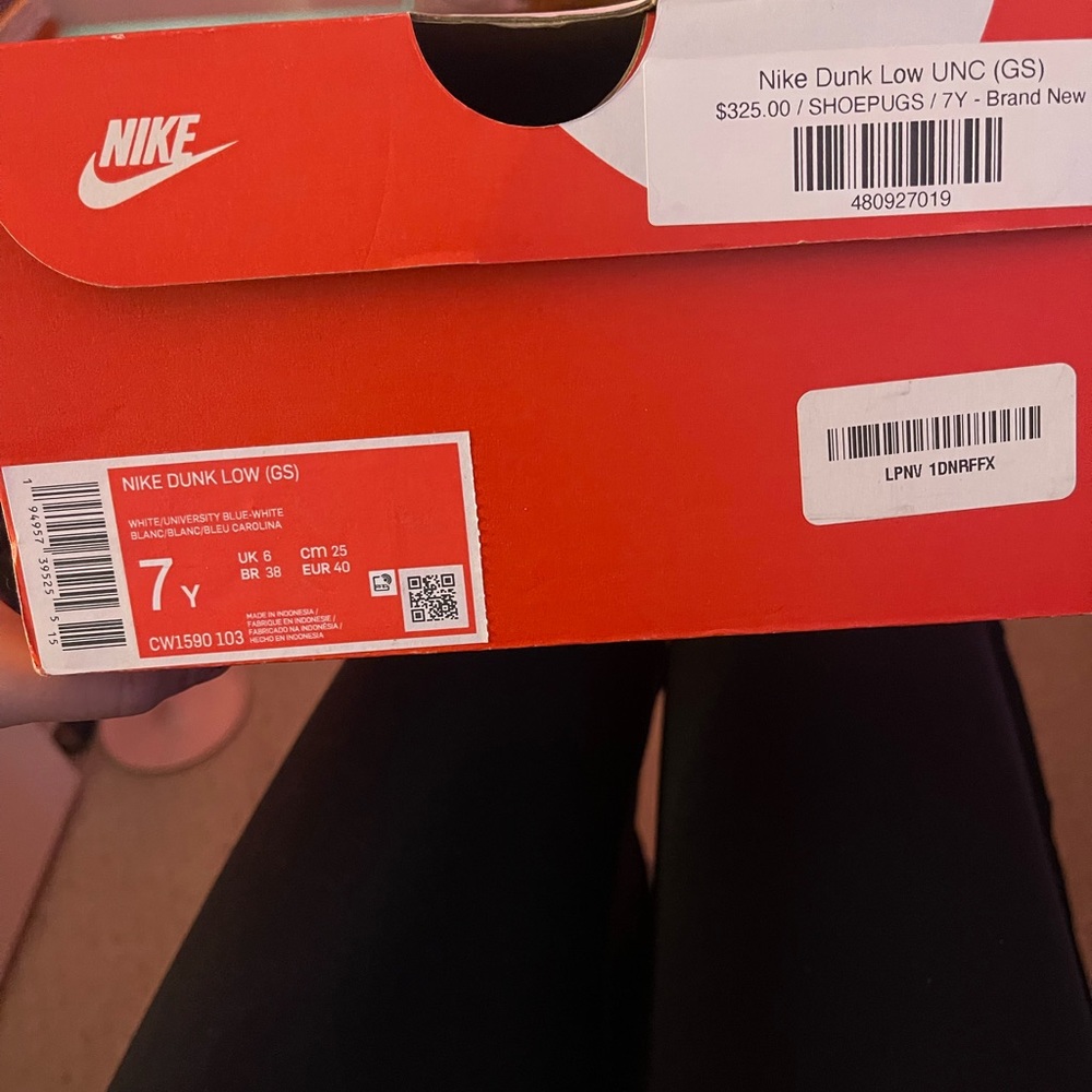 Used university blue gs sz7 dunks